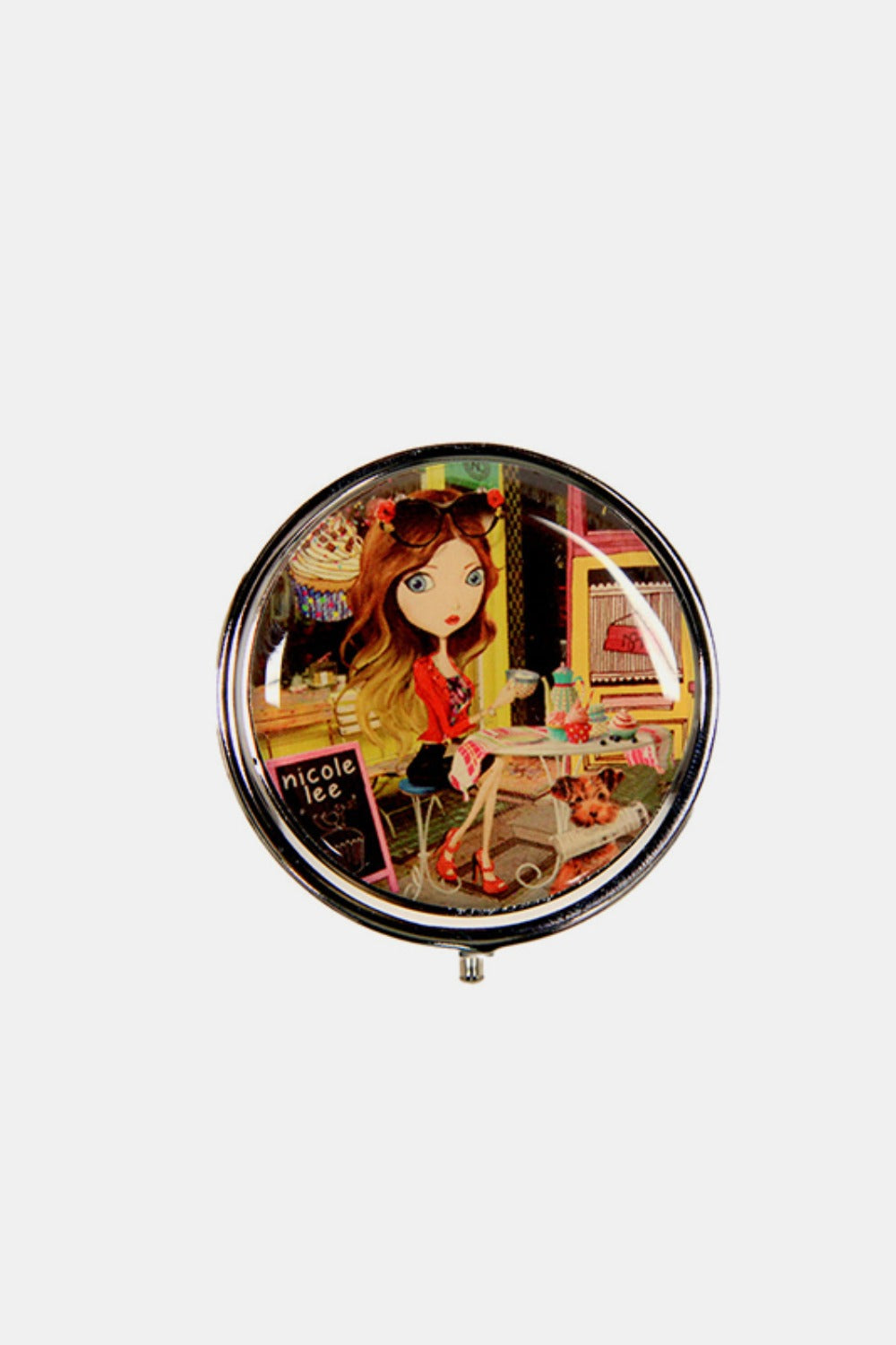 Nicole Lee® Metallic Circular Large Pill Case