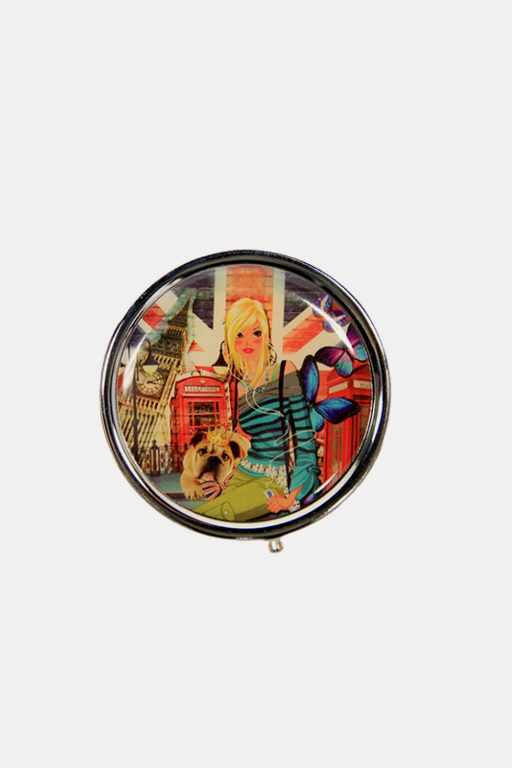 Nicole Lee® Metallic Circular Large Pill Case