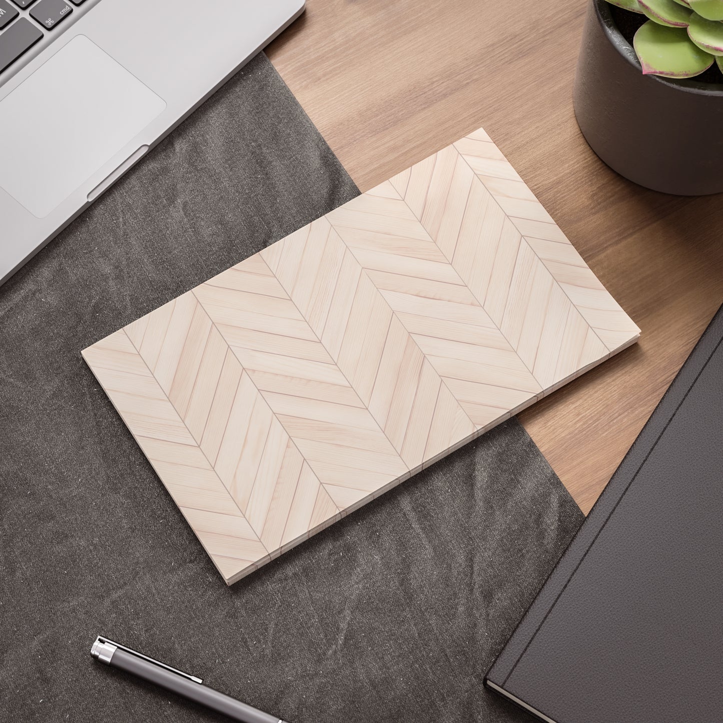 Wood Herringbone Post-it® Note Pads