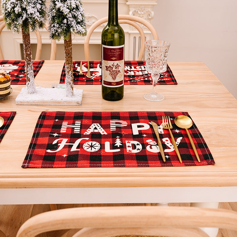 Plaid Holiday Placemats, 2 pieces
