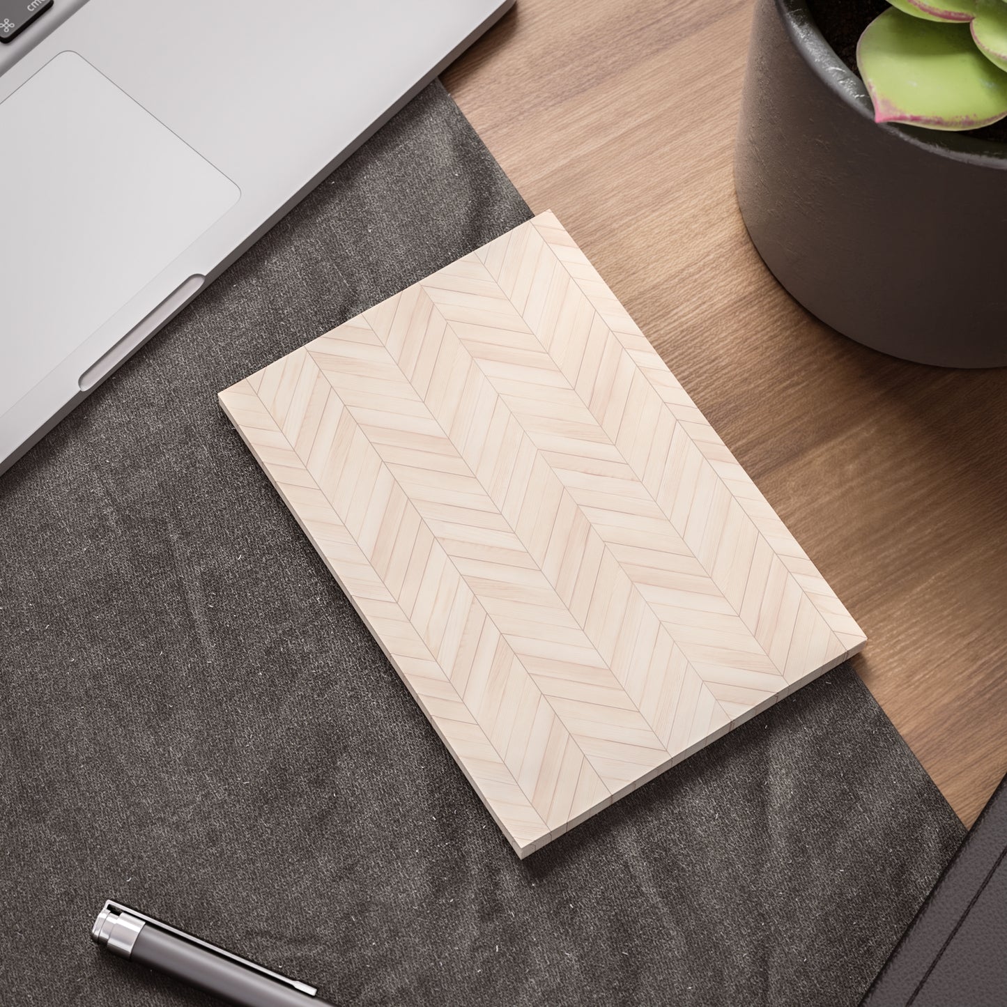 Wood Herringbone Post-it® Note Pads