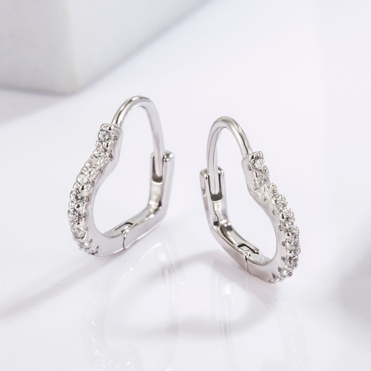 True Heart CZ Earrings