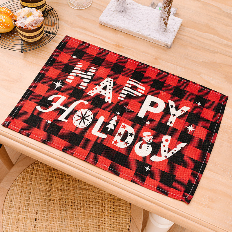 Plaid Holiday Placemats, 2 pieces
