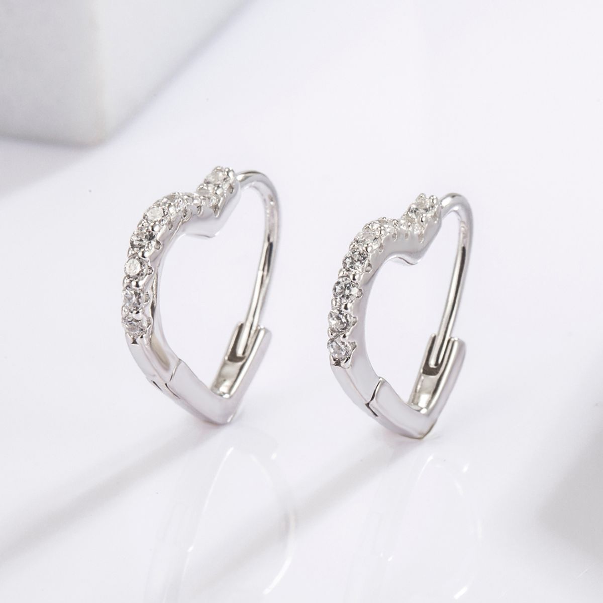 True Heart CZ Earrings