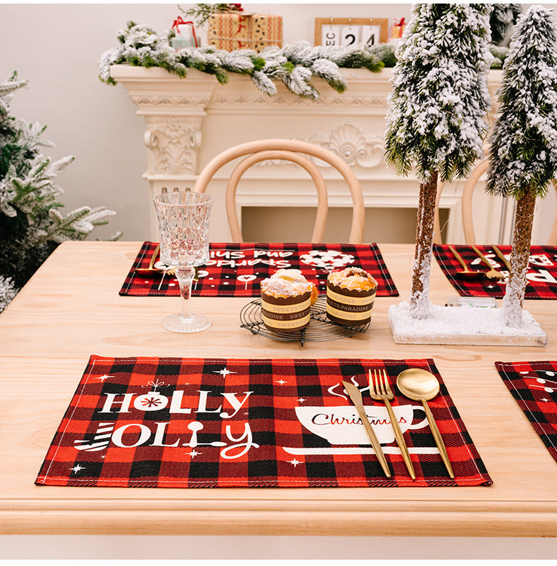 Plaid Holiday Placemats, 2 pieces