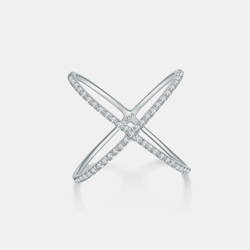 The Allure Crisscross Moissanite Ring