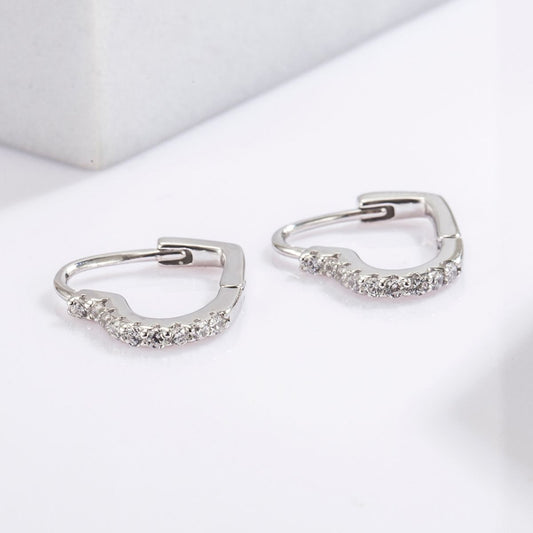 True Heart CZ Earrings