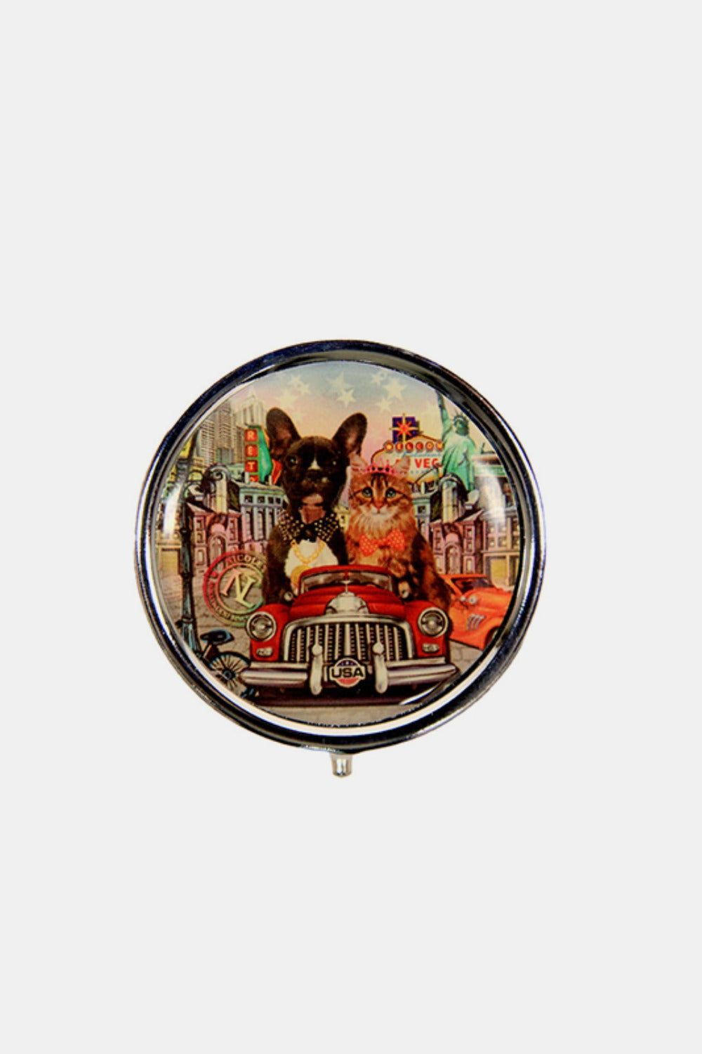 Nicole Lee® Metallic Circular Large Pill Case