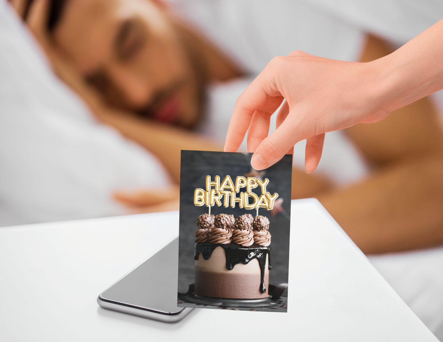 Chocolate Cake Surprise Birthday Card