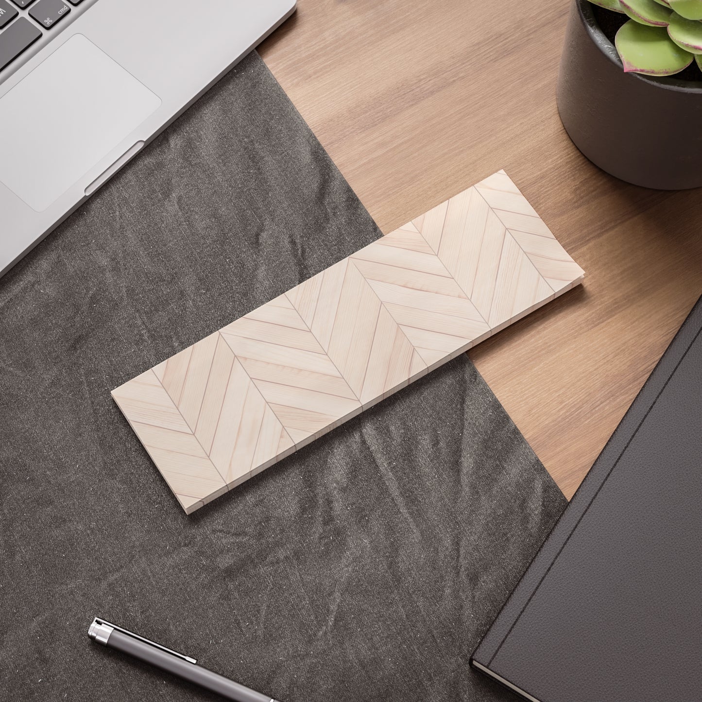 Wood Herringbone Post-it® Note Pads