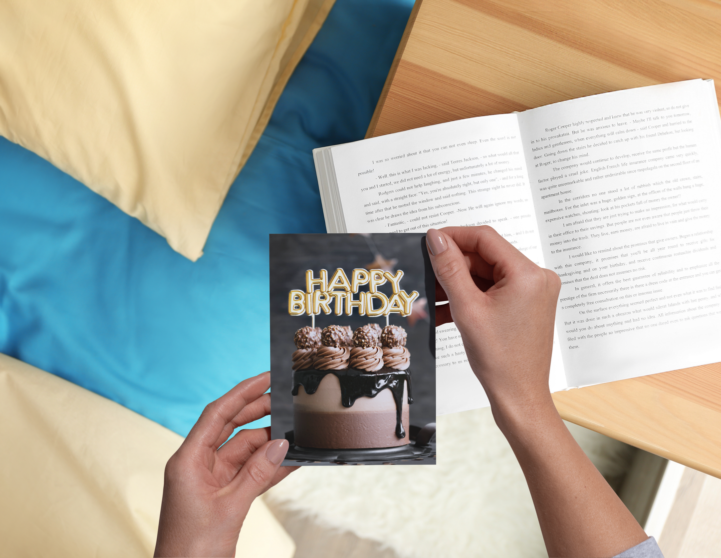 Chocolate Cake Surprise Birthday Card