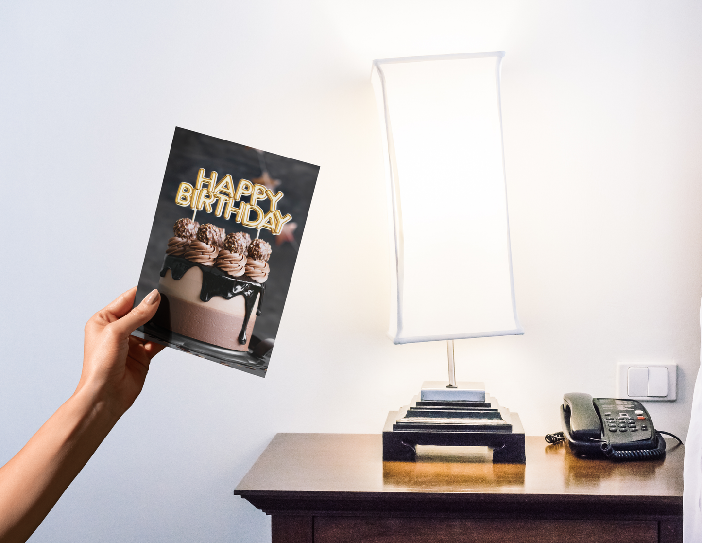 Chocolate Cake Surprise Birthday Card