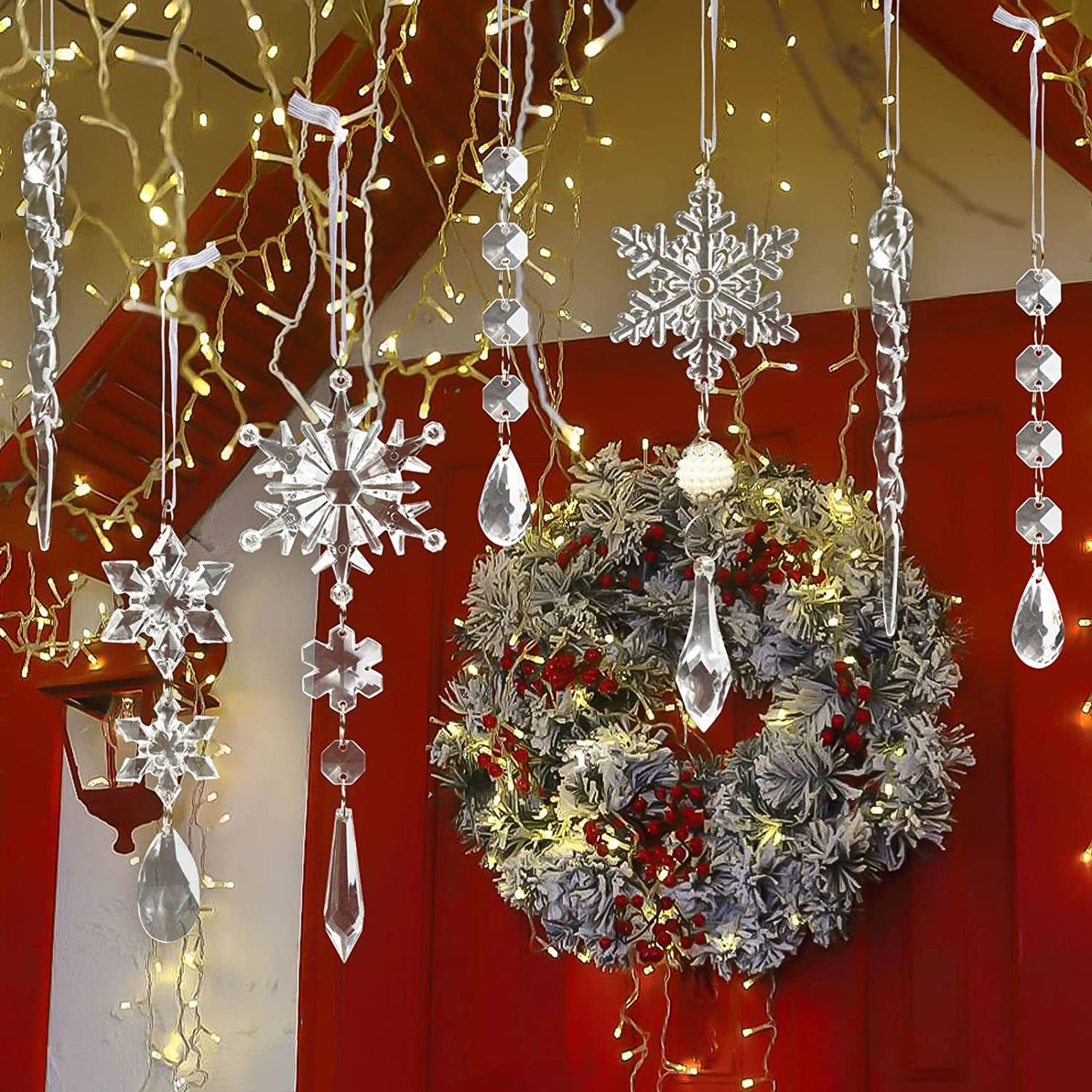 Acrylic Icicle Ornaments, 10 pieces