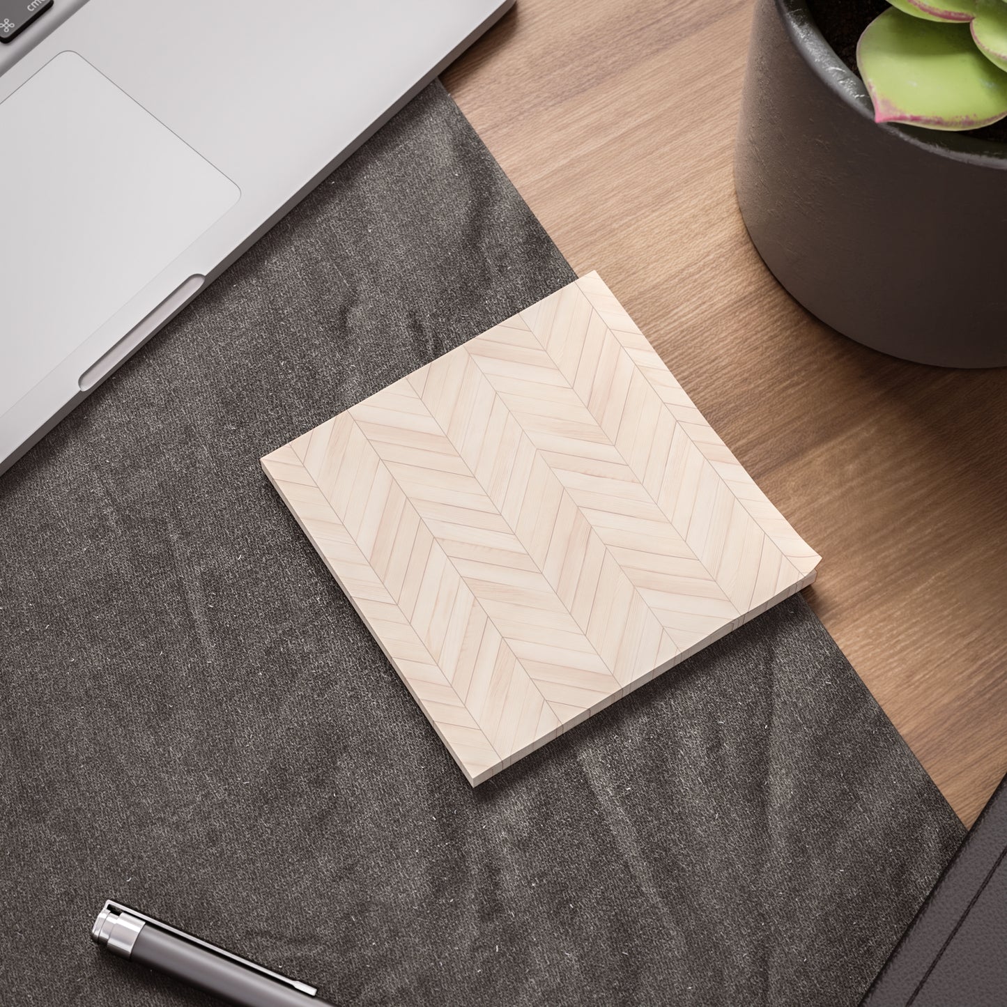 Wood Herringbone Post-it® Note Pads