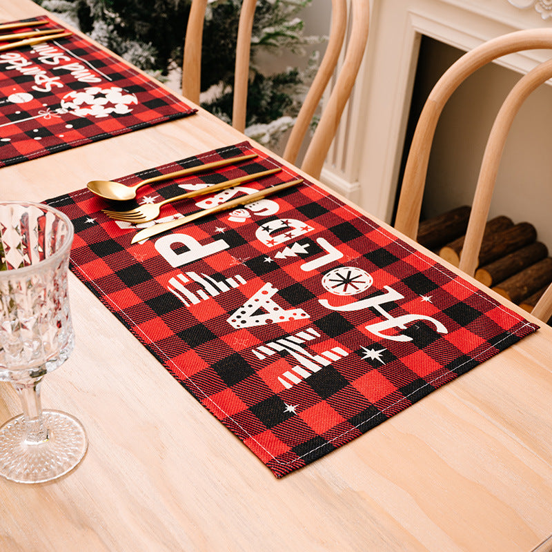 Plaid Holiday Placemats, 2 pieces