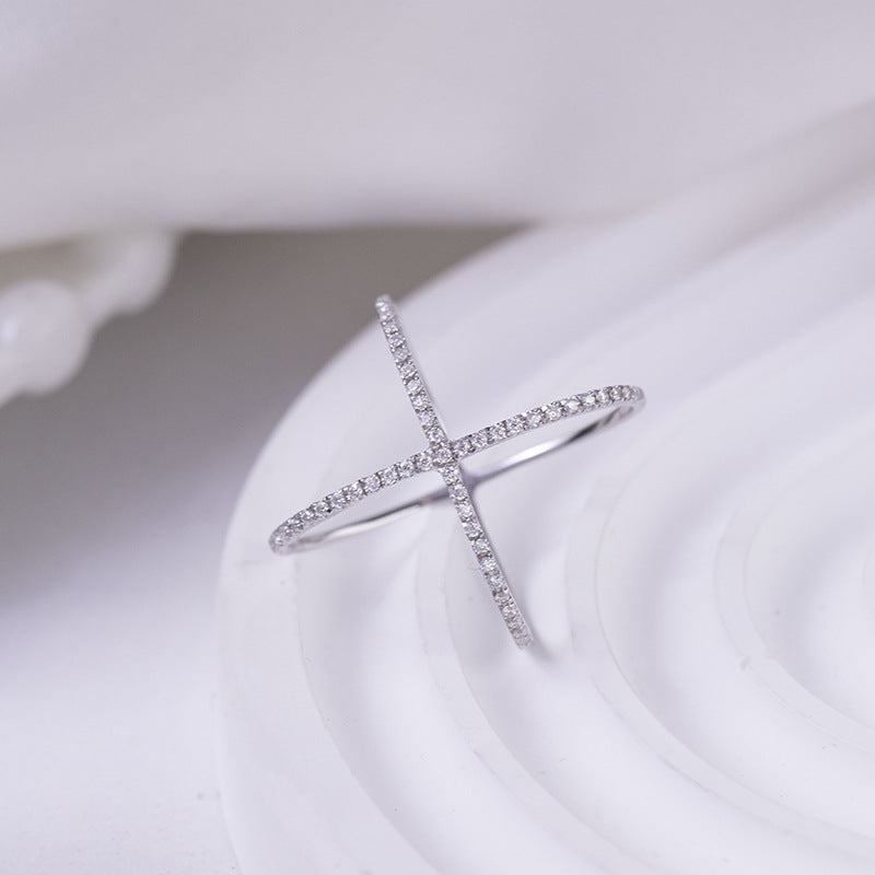 The Allure Crisscross Moissanite Ring