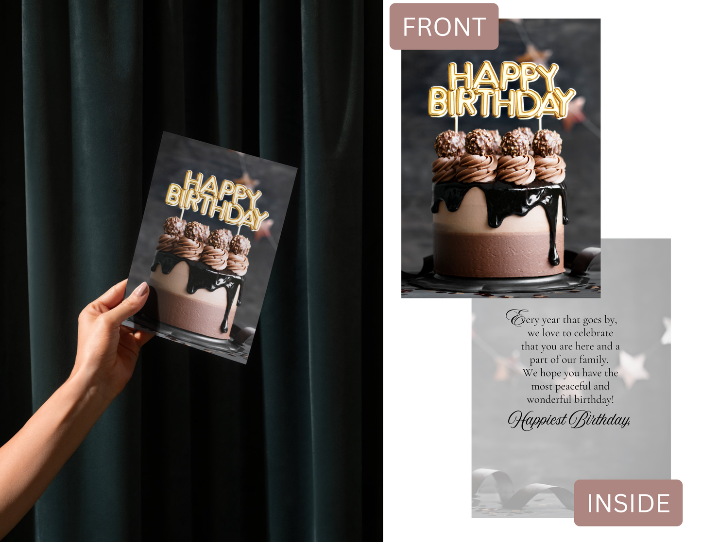 Chocolate Cake Surprise Birthday Card