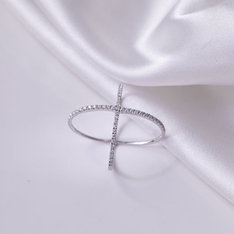 The Allure Crisscross Moissanite Ring