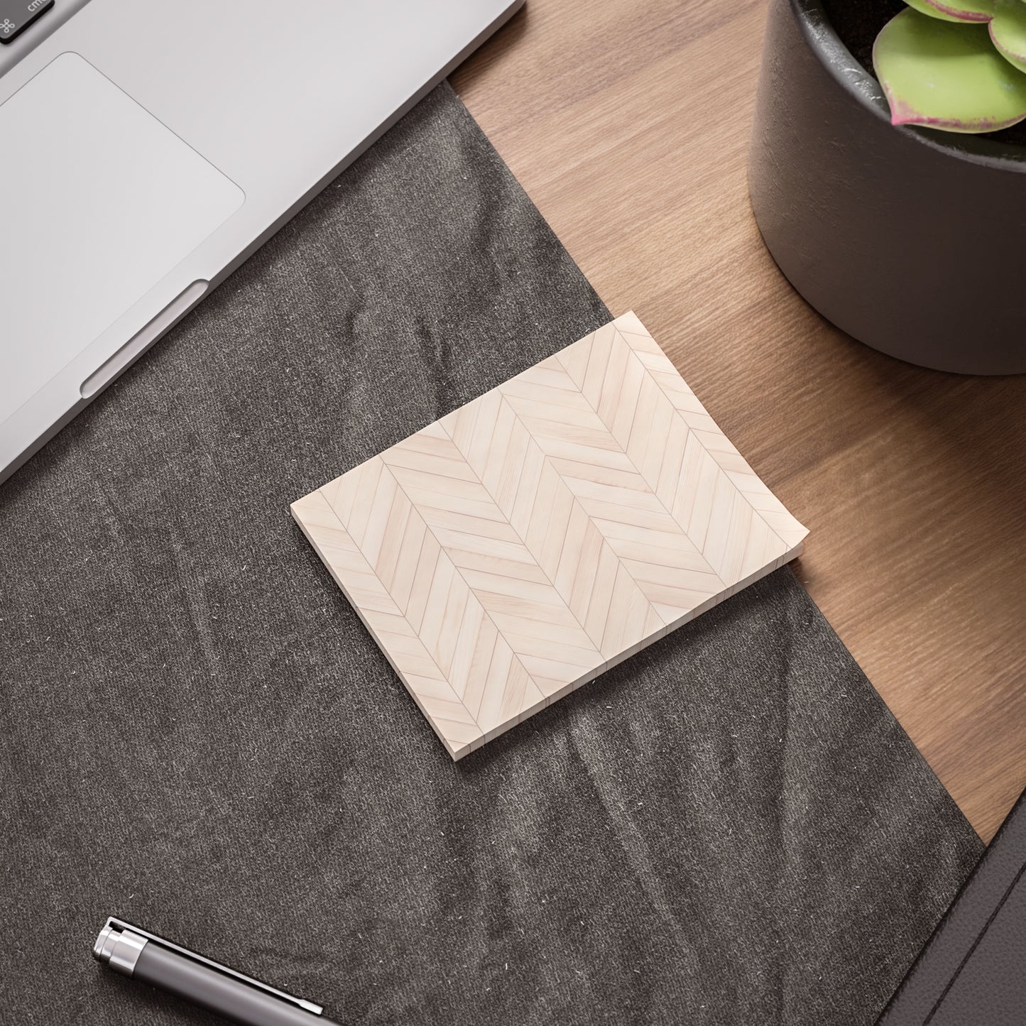 Wood Herringbone Post-it® Note Pads