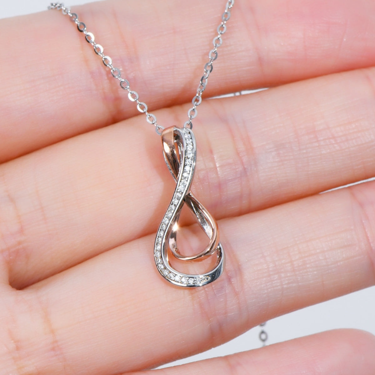 The Infinity Moissanite Pendant Necklace