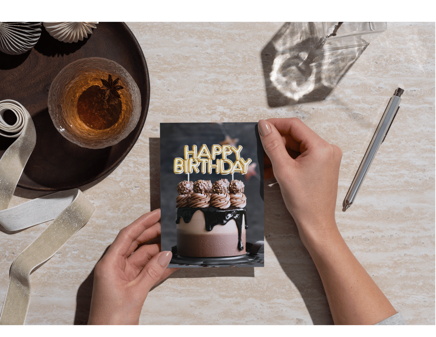 Chocolate Cake Surprise Birthday Card
