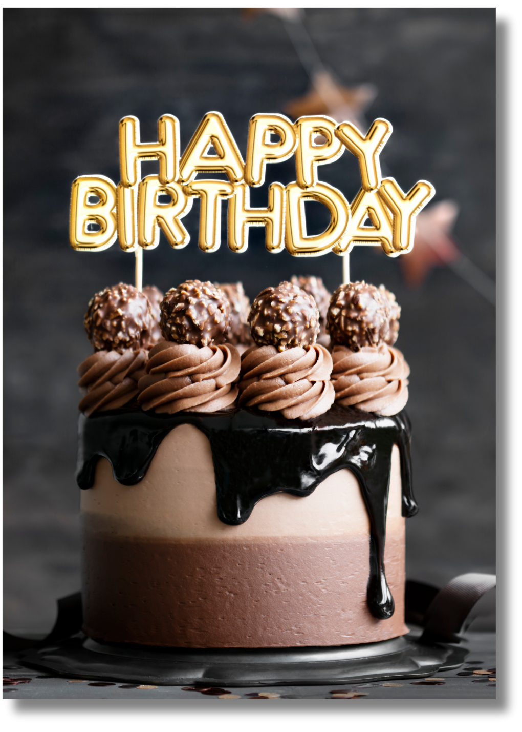 Chocolate Cake Surprise Birthday Card