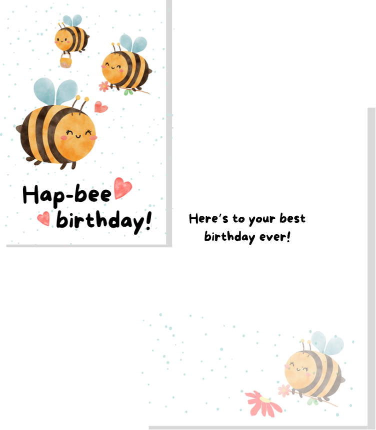 Hap-bee Birthday Card