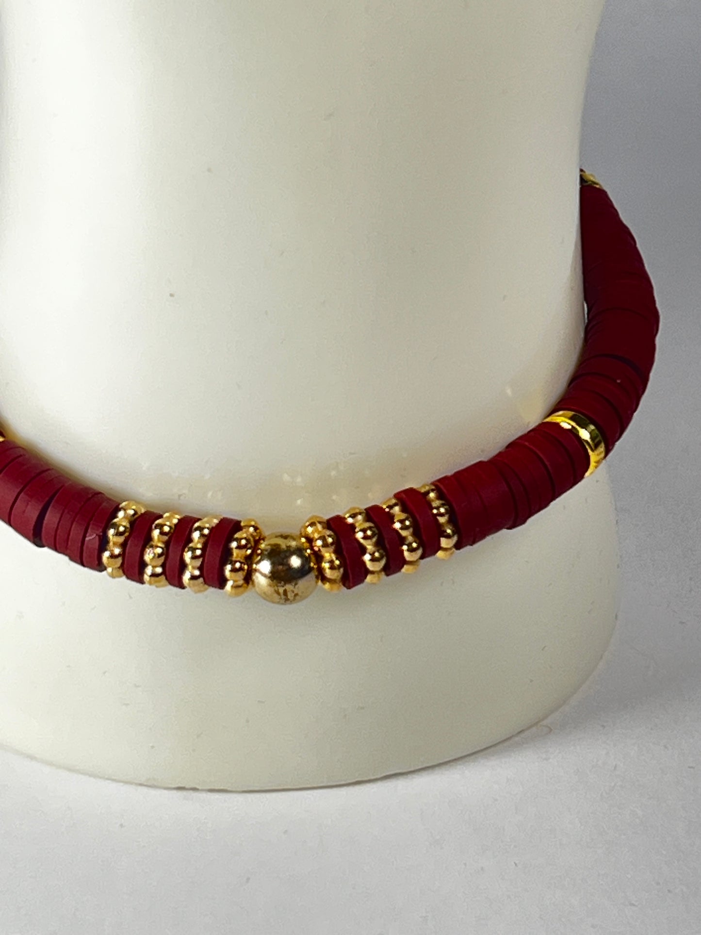 The Luxe Gold & Clay Bead Bracelet