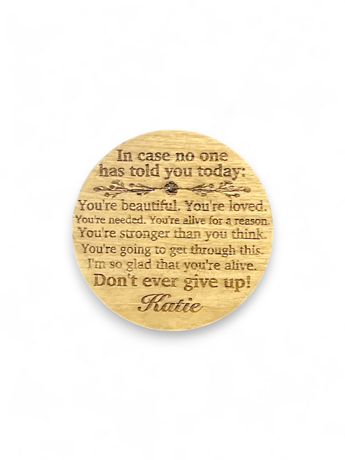 Personalized Wooden Encouragement Magnet