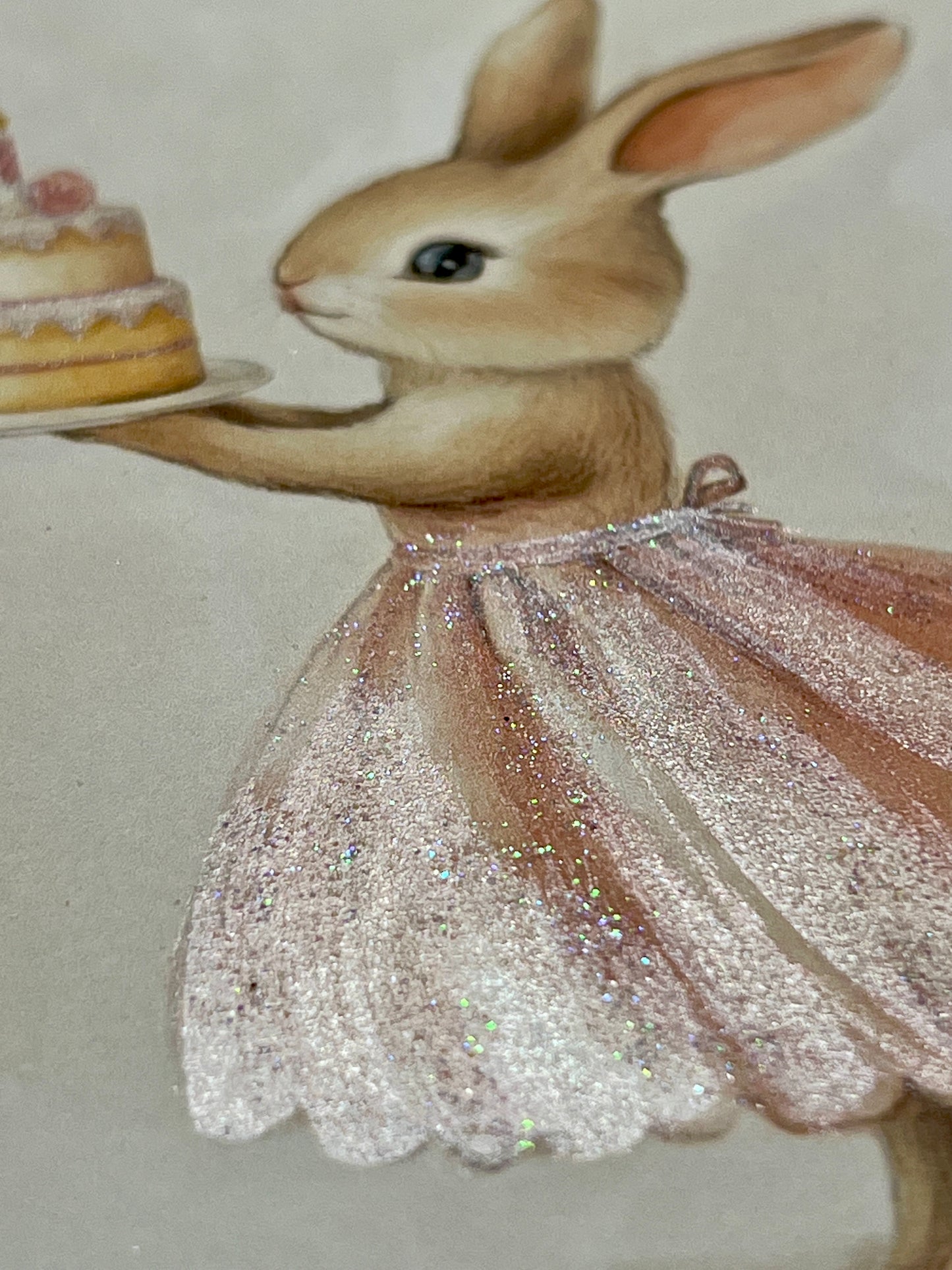 Sparkling Bunny Birthday Card