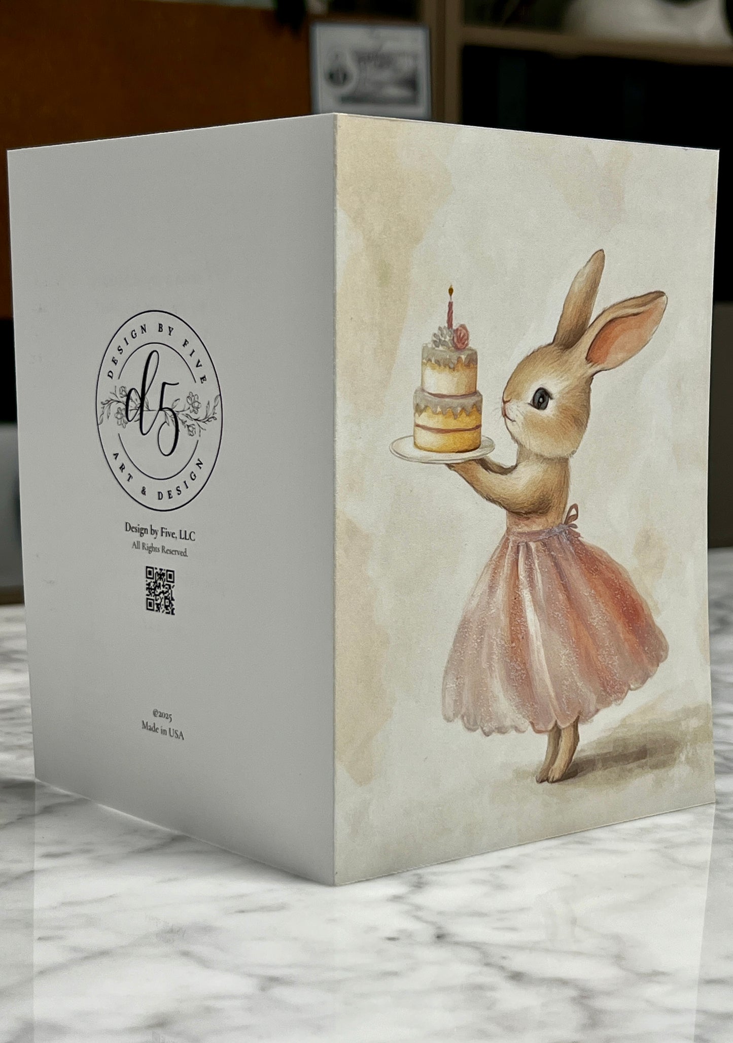 Sparkling Bunny Birthday Card
