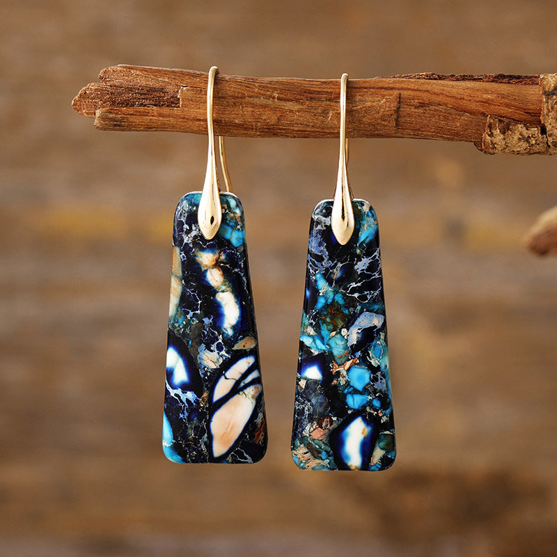 Natural Earth Stone Earrings