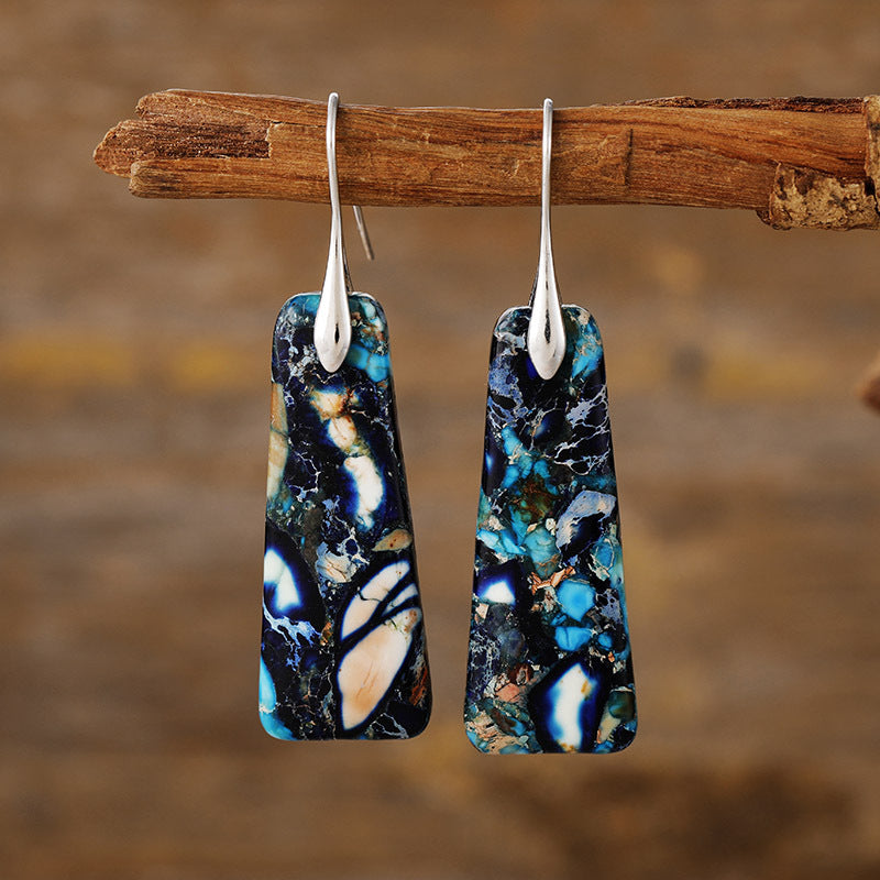 Natural Earth Stone Earrings