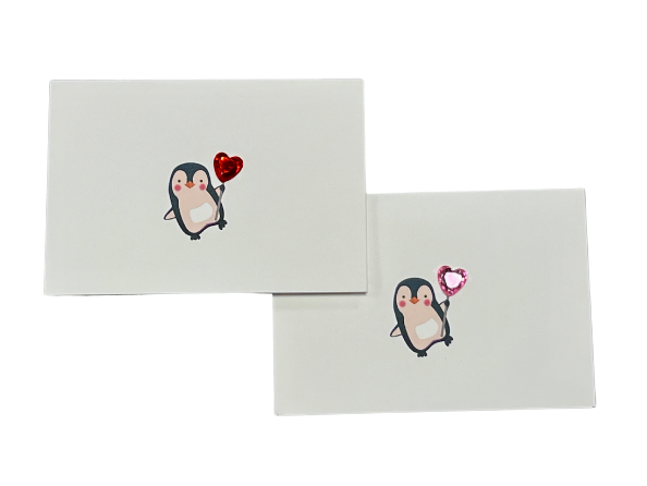 3D Heart Penguin Mini Card