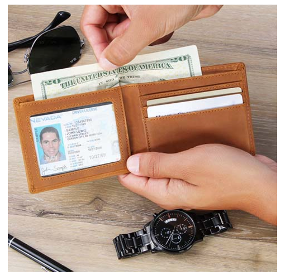 Genuine Soft Leather Bifold Wallet