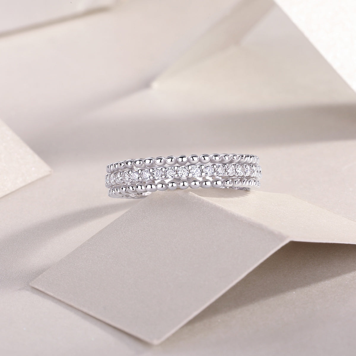 The Celestial Halo Moissanite Ring