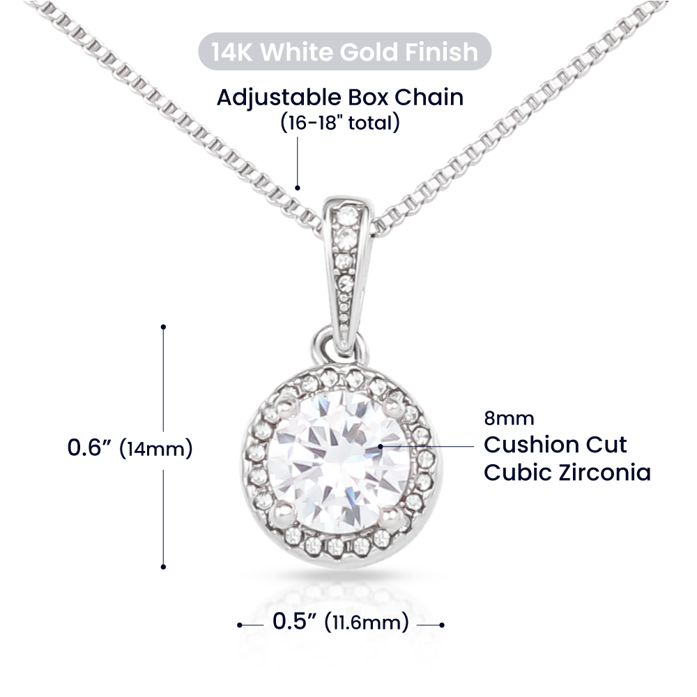 The Halo Solitaire Pendant Necklace