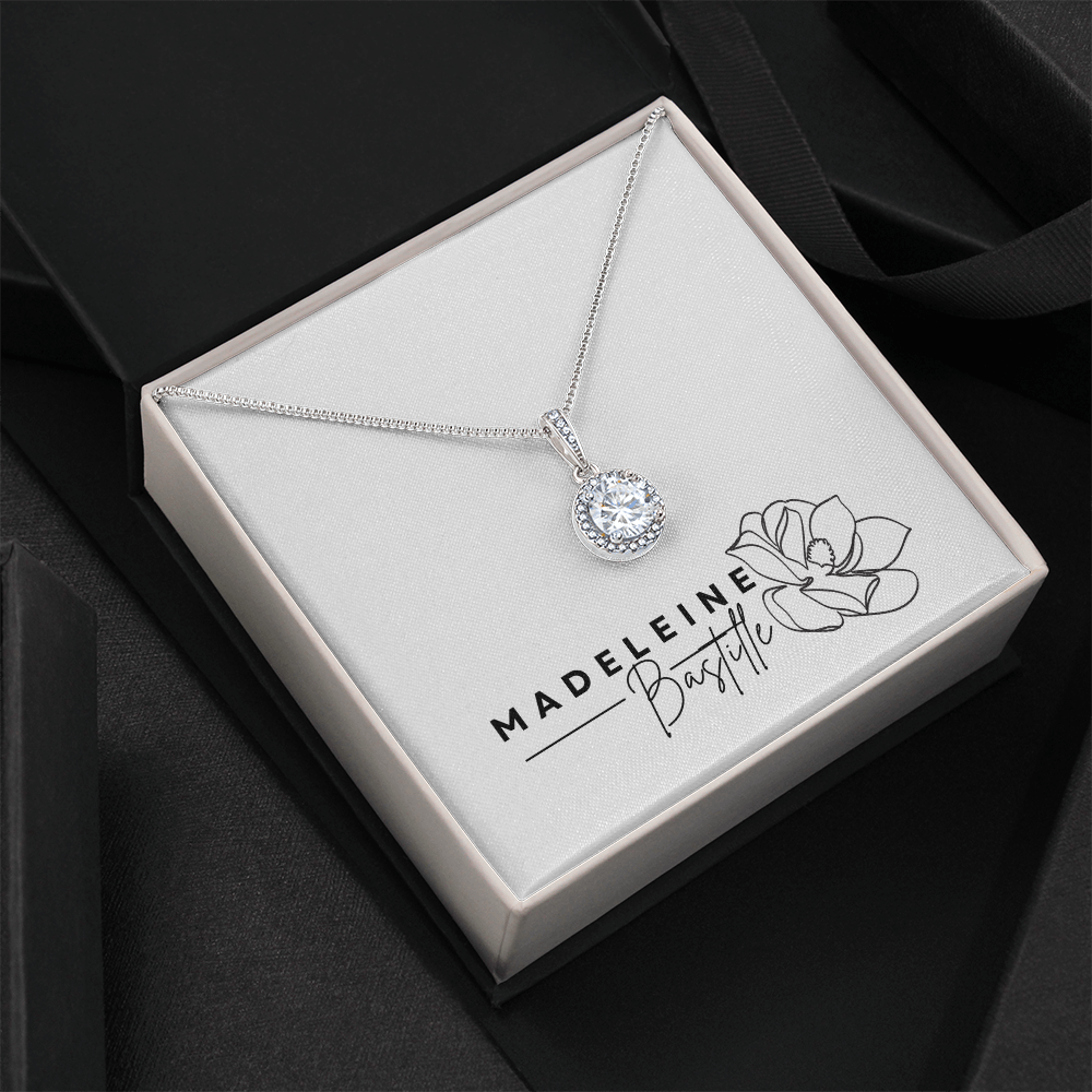 The Halo Solitaire Pendant Necklace