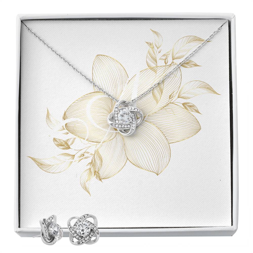 The Eternal Love Knot Earring & Necklace Set