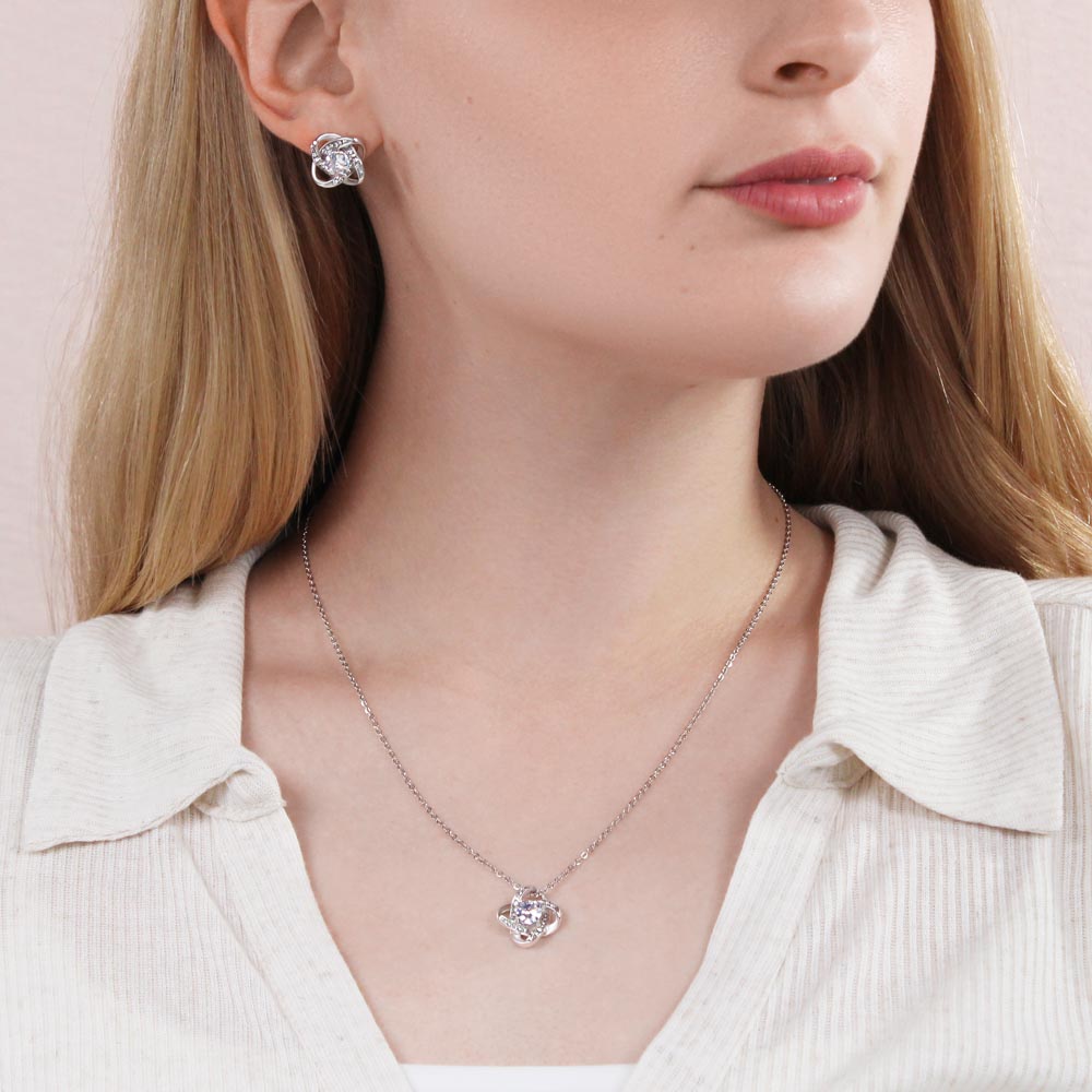 The Eternal Love Knot Earring & Necklace Set