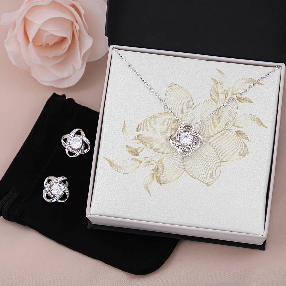 The Eternal Love Knot Earring & Necklace Set