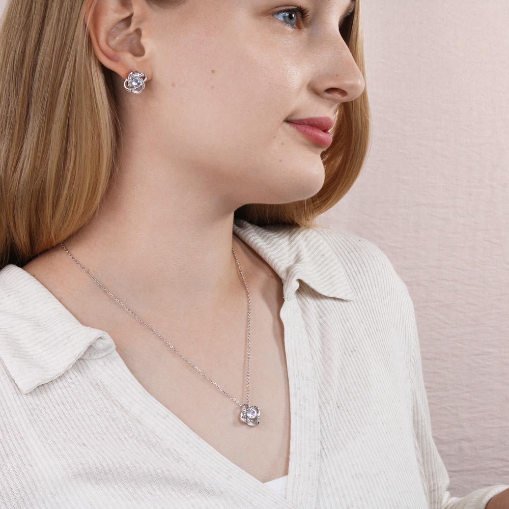The Eternal Love Knot Earring & Necklace Set