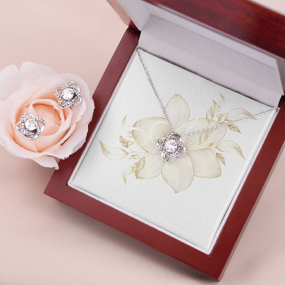 The Eternal Love Knot Earring & Necklace Set