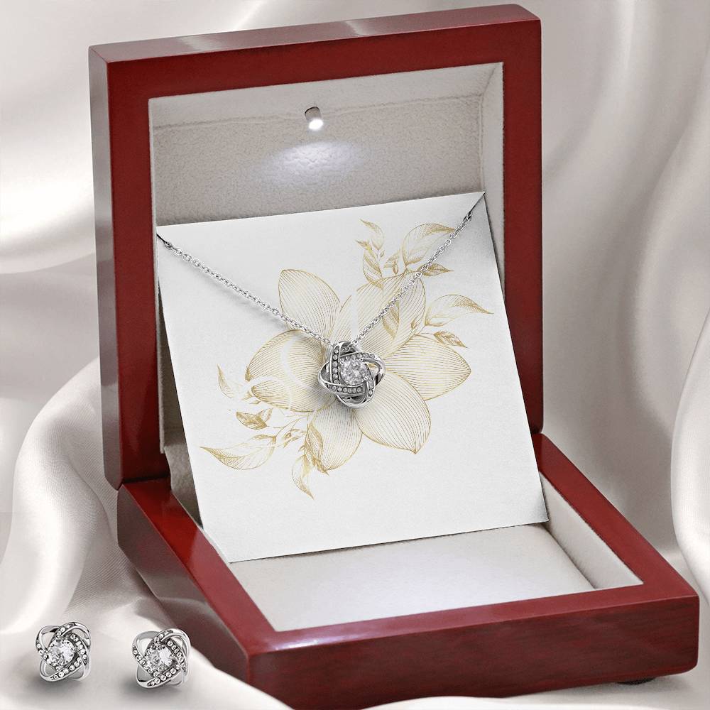 The Eternal Love Knot Earring & Necklace Set