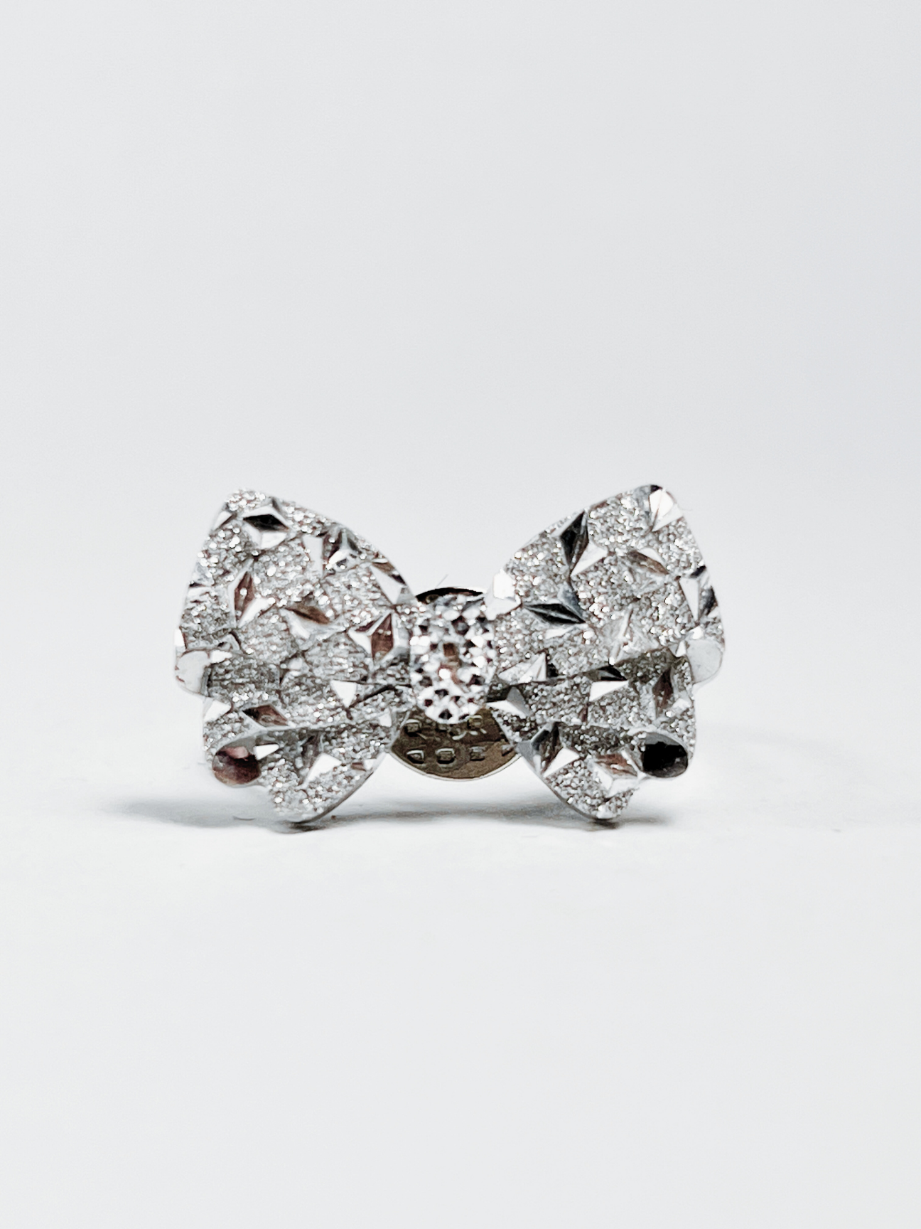 Sparkling Bowtie/Heart Rings Set
