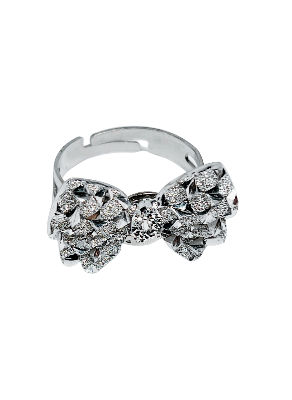 Sparkling Bowtie/Heart Rings Set