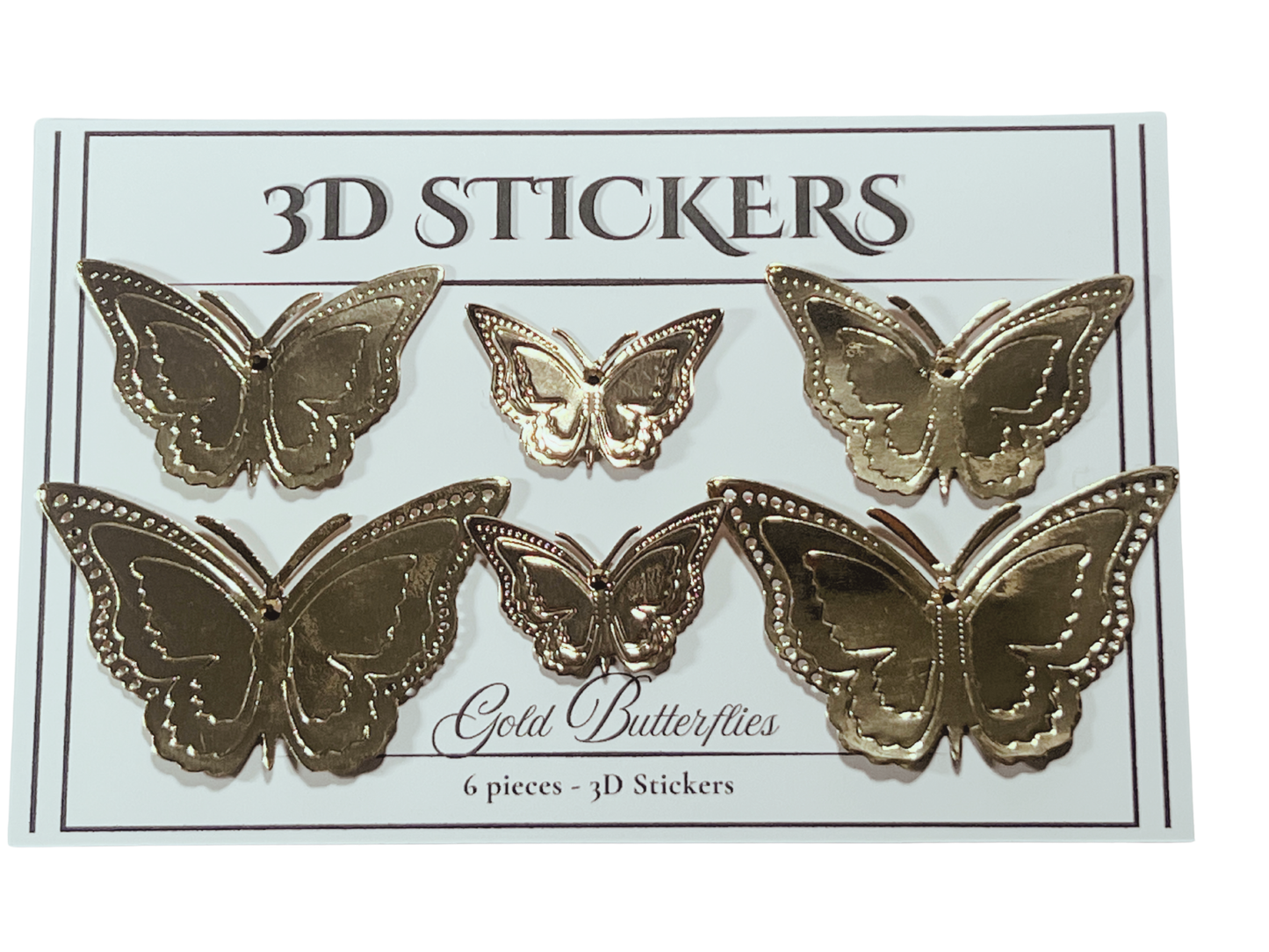 3D Stickers - Butterflies, 6 pcs.