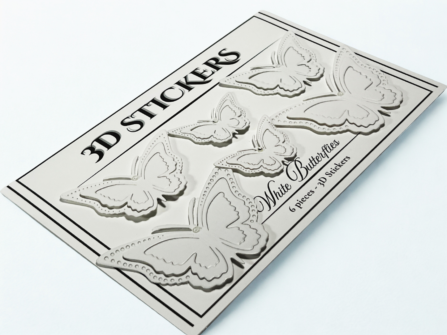 3D Stickers - Butterflies, 6 pcs.
