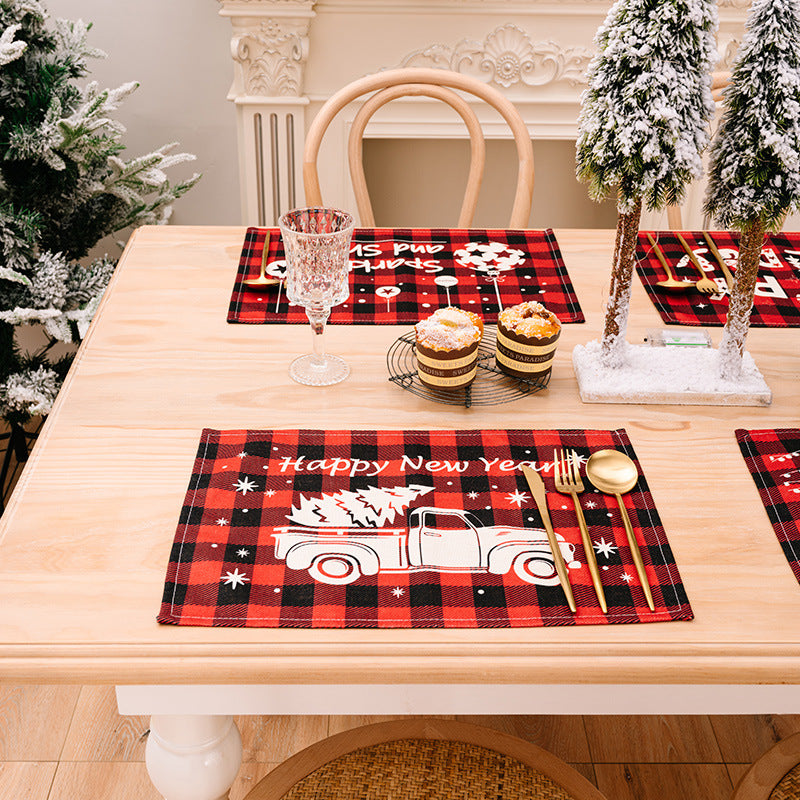 Plaid Holiday Placemats, 2 pieces