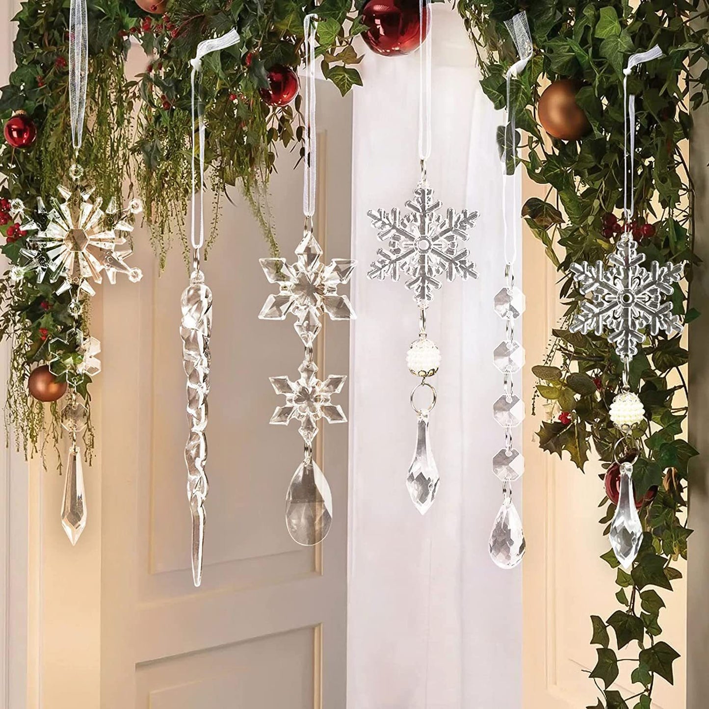 Acrylic Icicle Ornaments, 10 pieces